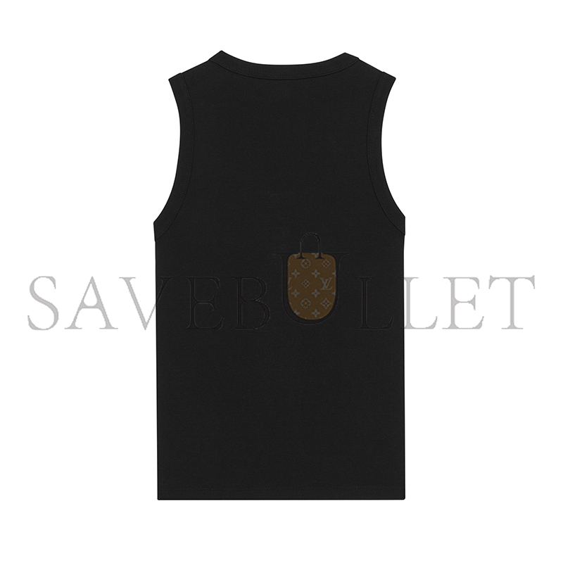 YSL CASSANDRE TANK TOP IN RIBBED COTTON JERSEY 867125Y38BD1000